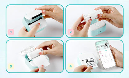 Phomemo T02 mini thermal printer, wireless pocket printer for labels