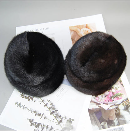 Genuine mink fur hat, luxury winter hat, unisex