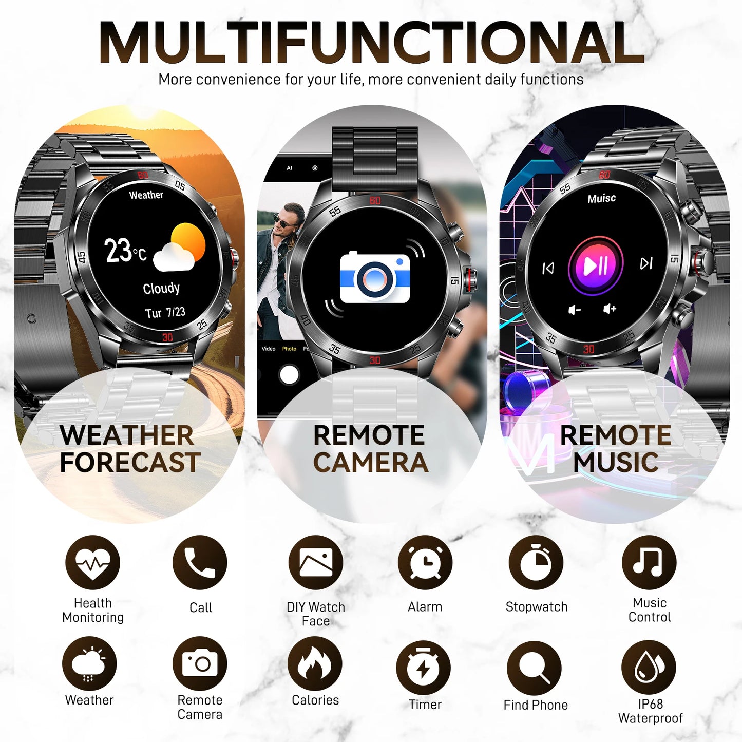 EIGIIS NX1 Pro smartwatch 1"43 AMOLED display, over 100 watch faces, diverse sports modes