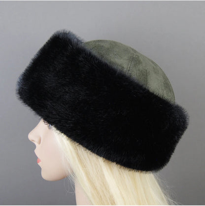 Women's luxury mink fur hat, available in different variations