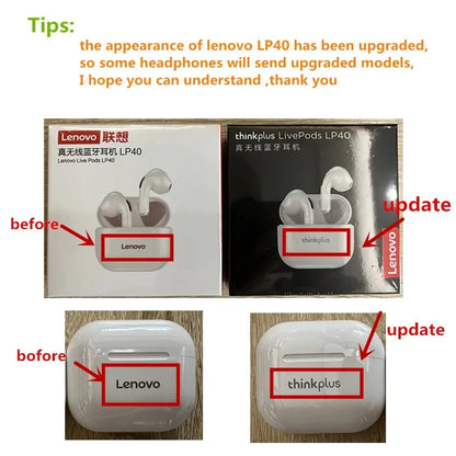 Lenovo LP40 Wireless Bluetooth 5.0 Earbuds