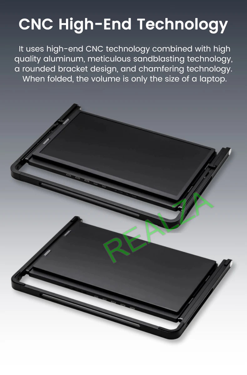 Triple-screen portable monitor, 15.6" Full HD IPS displays