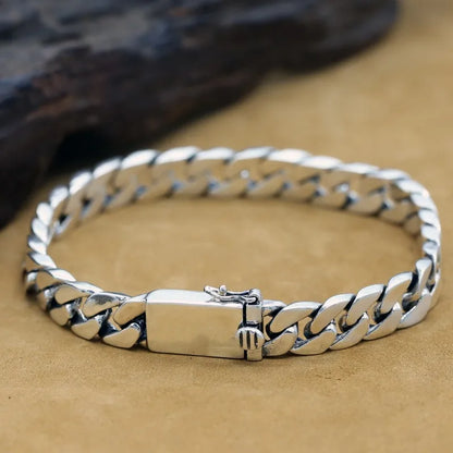 Miami Cuban Chain bracelet for men, high quality silver plating
