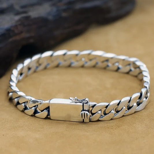 Miami Cuban Chain bracelet for men, high quality silver plating