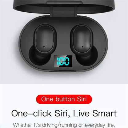 TWS E6S Langattomat Bluetooth-kuulokkeet – LED-näyttö, Melunvaimennus, Mikrofoni – Pinkki