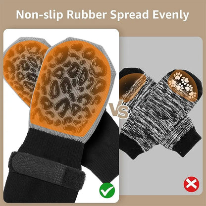 Dog anti-slip socks 4pcs for indoor use