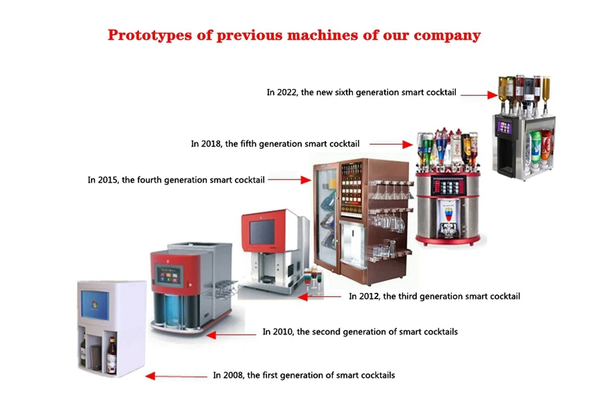 Smart cocktail machine, automatic bartender robot for restaurants and bars