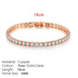 Tennis bracelet with zirconia stones, multi-colored sparkling design