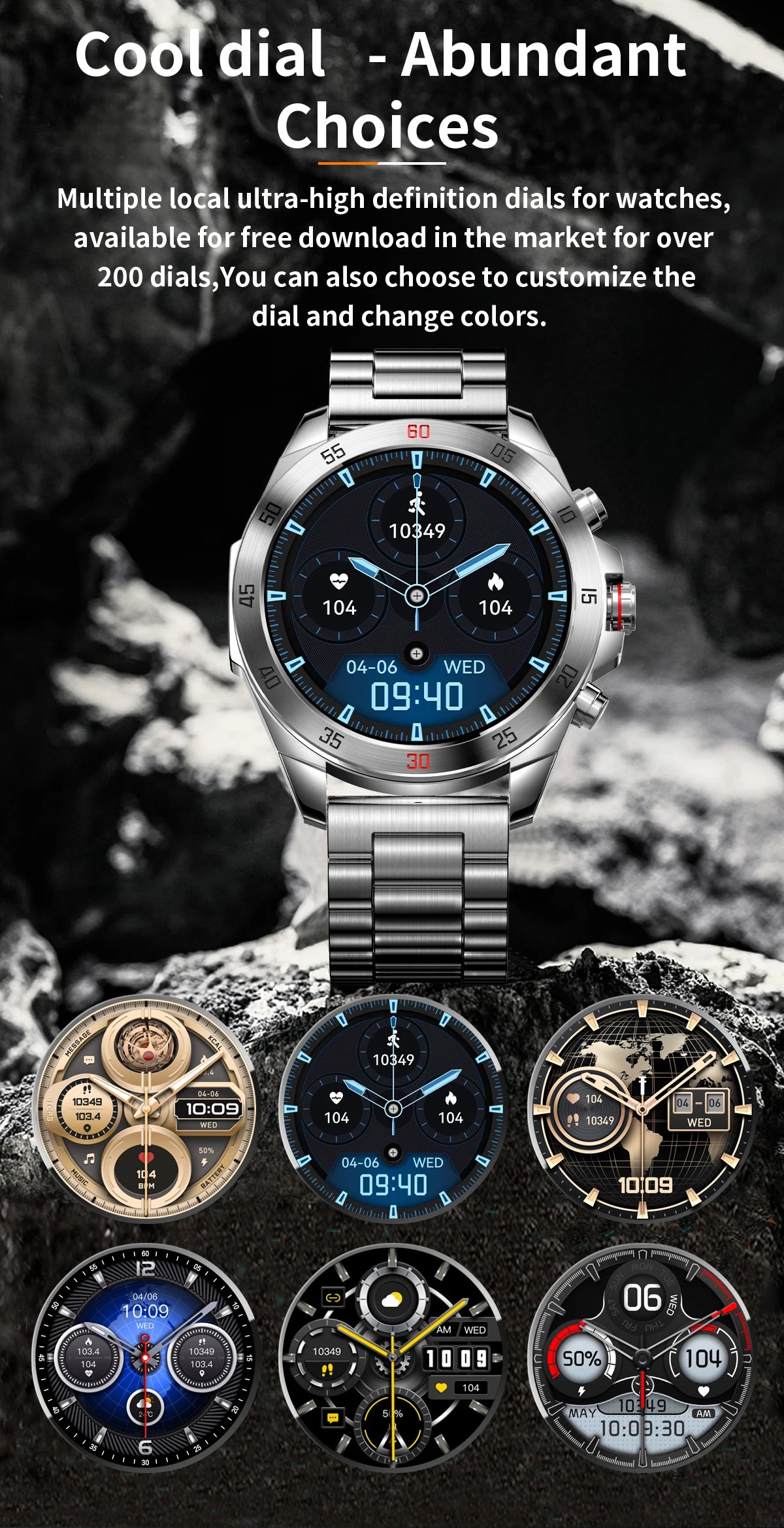 EIGIIS NX1 Pro smartwatch 1"43 AMOLED display, over 100 watch faces, diverse sports modes