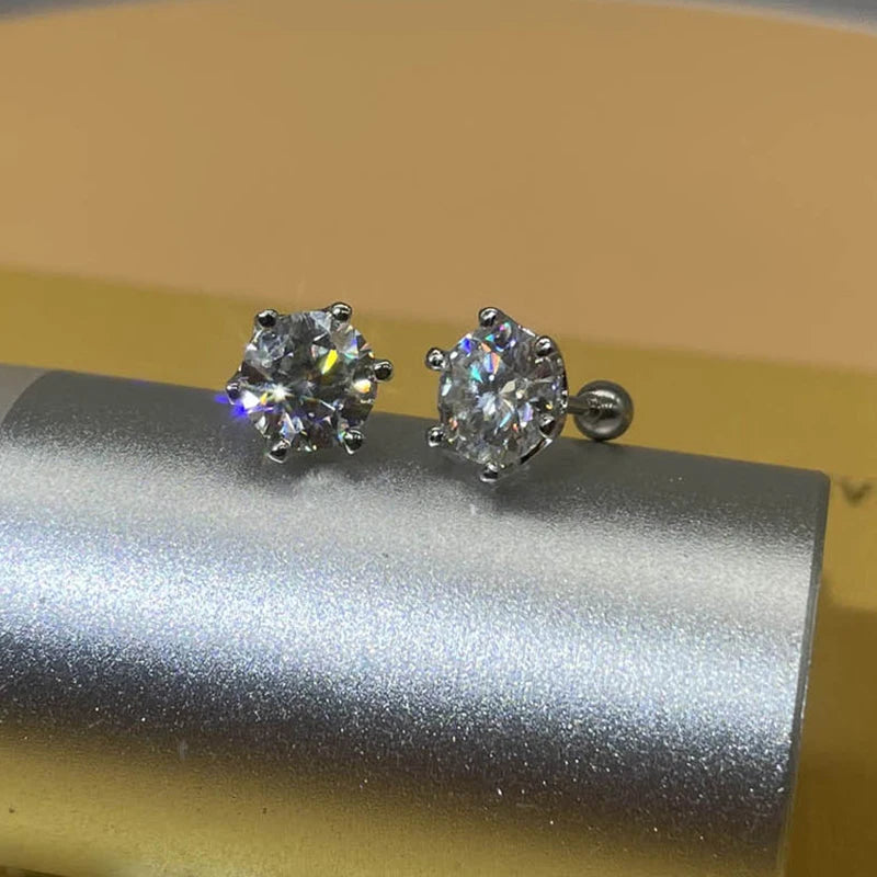 COSFIX Moissanite nappikorvakorut naisille