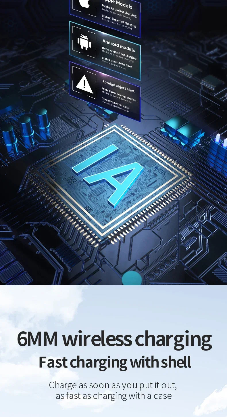 VIKEFON Langaton Autolaturi Magneettinen - Automaattinen Pikalataus iPhone & Samsung