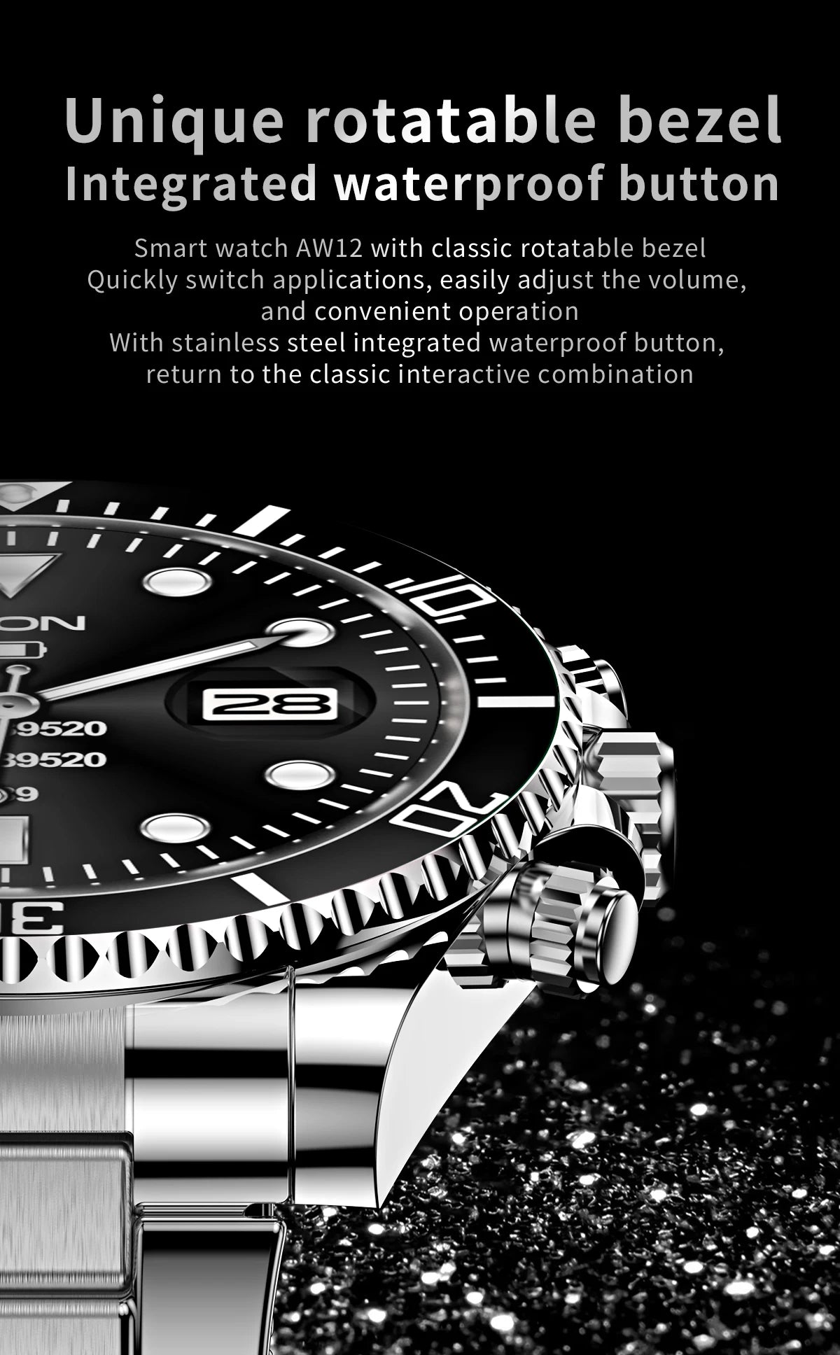 Smartwatch with the latest technology, AMOLED 1.3" and GPS exercise tracking, New 2025