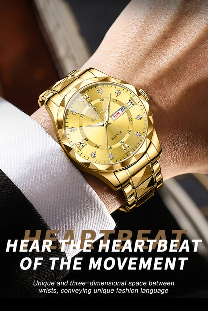 BINBOND Luxury watch for men, stylish design and practical functions