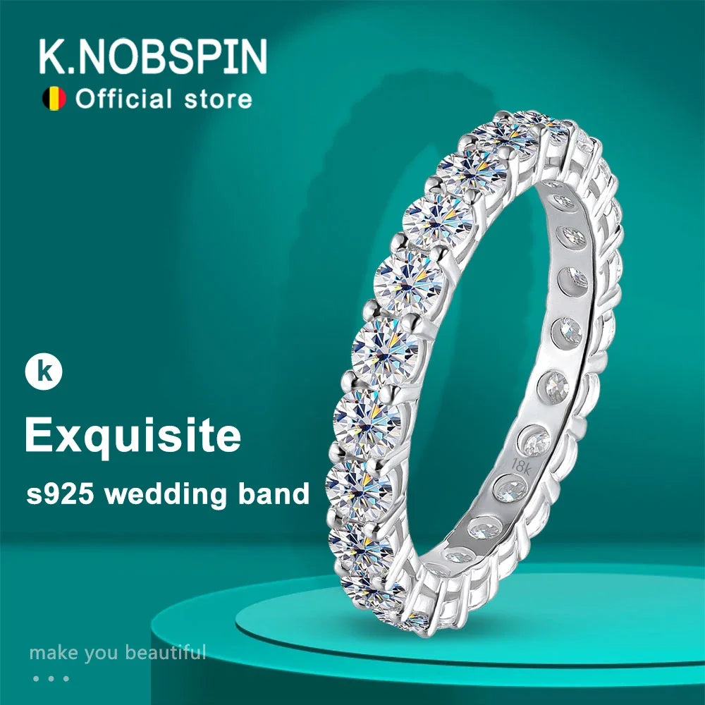 Moissanite ring, 925 silver, 18k white gold plating, engagement ring style