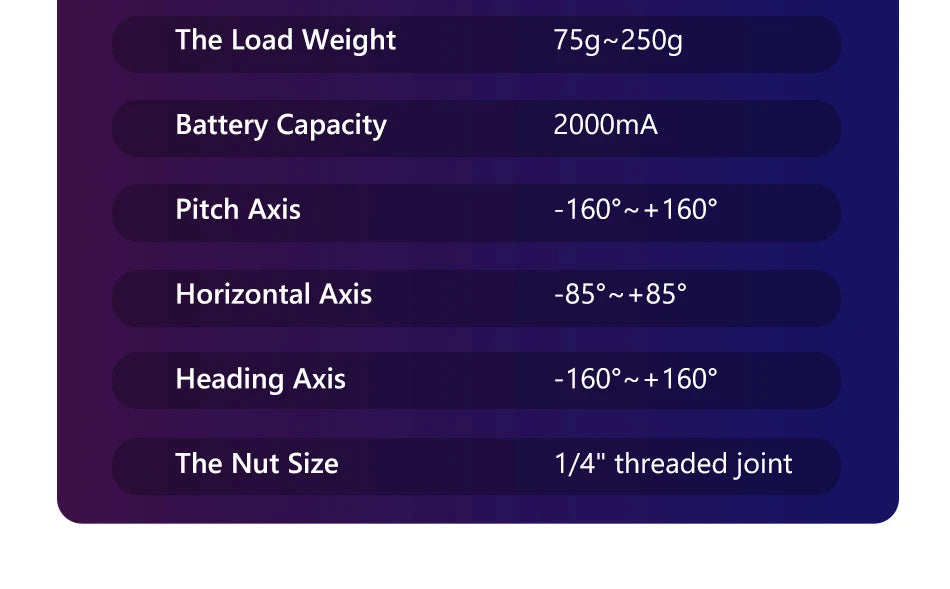 F8 3-akselinen Gimbal-puhelinpidike - Tärinänvaimennus Videokuvaukseen iPhone & Android