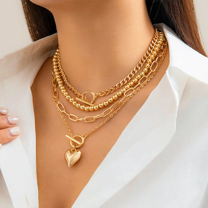 Heart pendant necklace set for women, full package