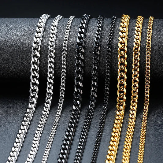 Cuban Chain necklace for men and women, available in many different variations