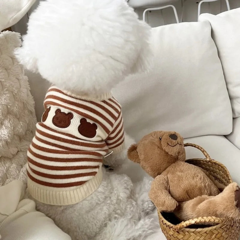 Dog warm knitted winter coat, cardigan style, all sizes