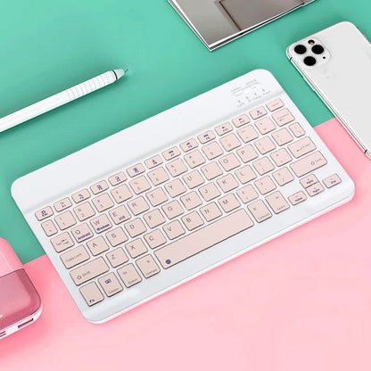 Langaton Bluetooth-Näppäimistö Ladattavalla Akulla - Pelaaminen & Työ iOS/Android/Windows - Sininen