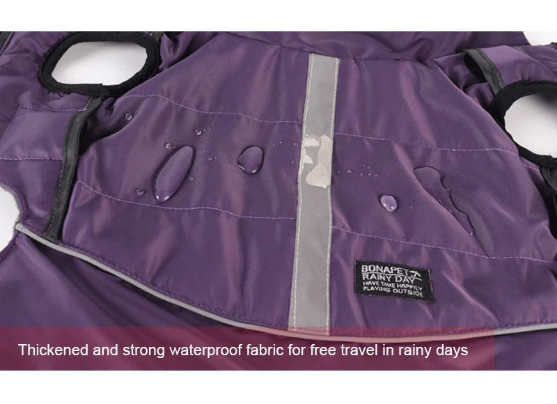 Dog winter jacket with harness, very warm jacket for small and medium-sized dogs