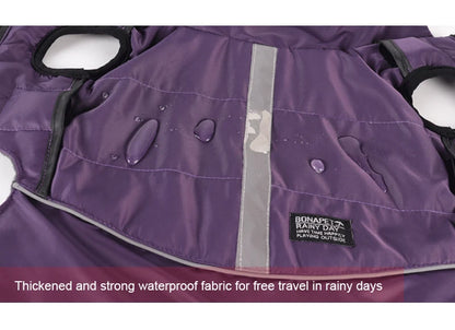 Dog winter jacket with harness, very warm jacket for small and medium-sized dogs