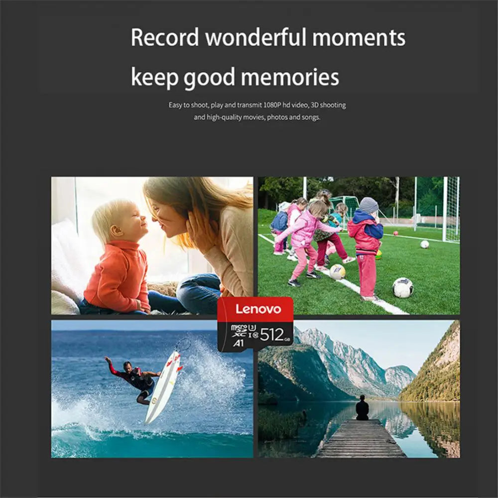 Lenovo MicroSD-muistikortti, 1TB/512GB/256GB/128GB/64GB