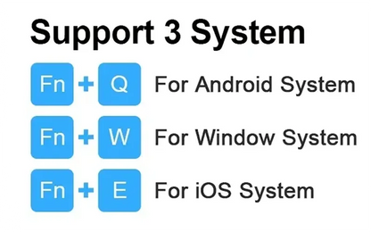 Langaton Bluetooth-Näppäimistö Ladattavalla Akulla - Pelaaminen & Työ iOS/Android/Windows - Sininen