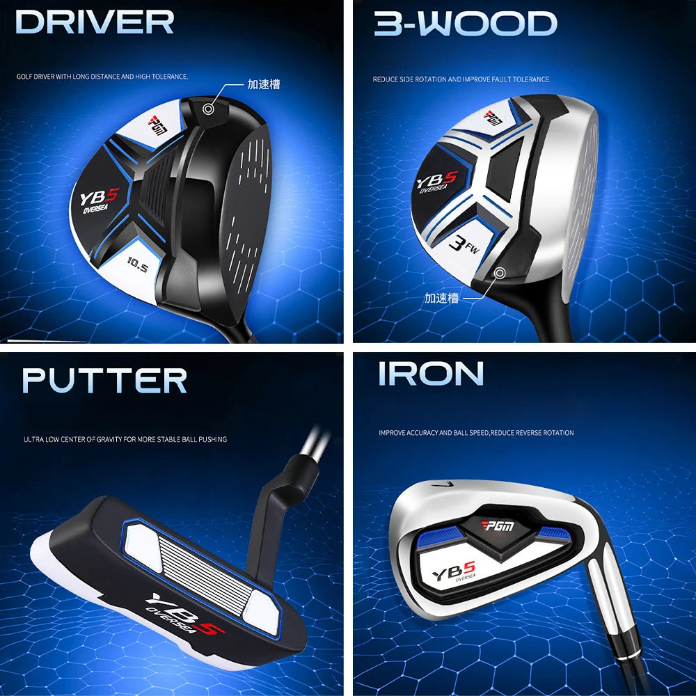 PGM Golf club set for men, incl. 11 clubs, perfect for beginners