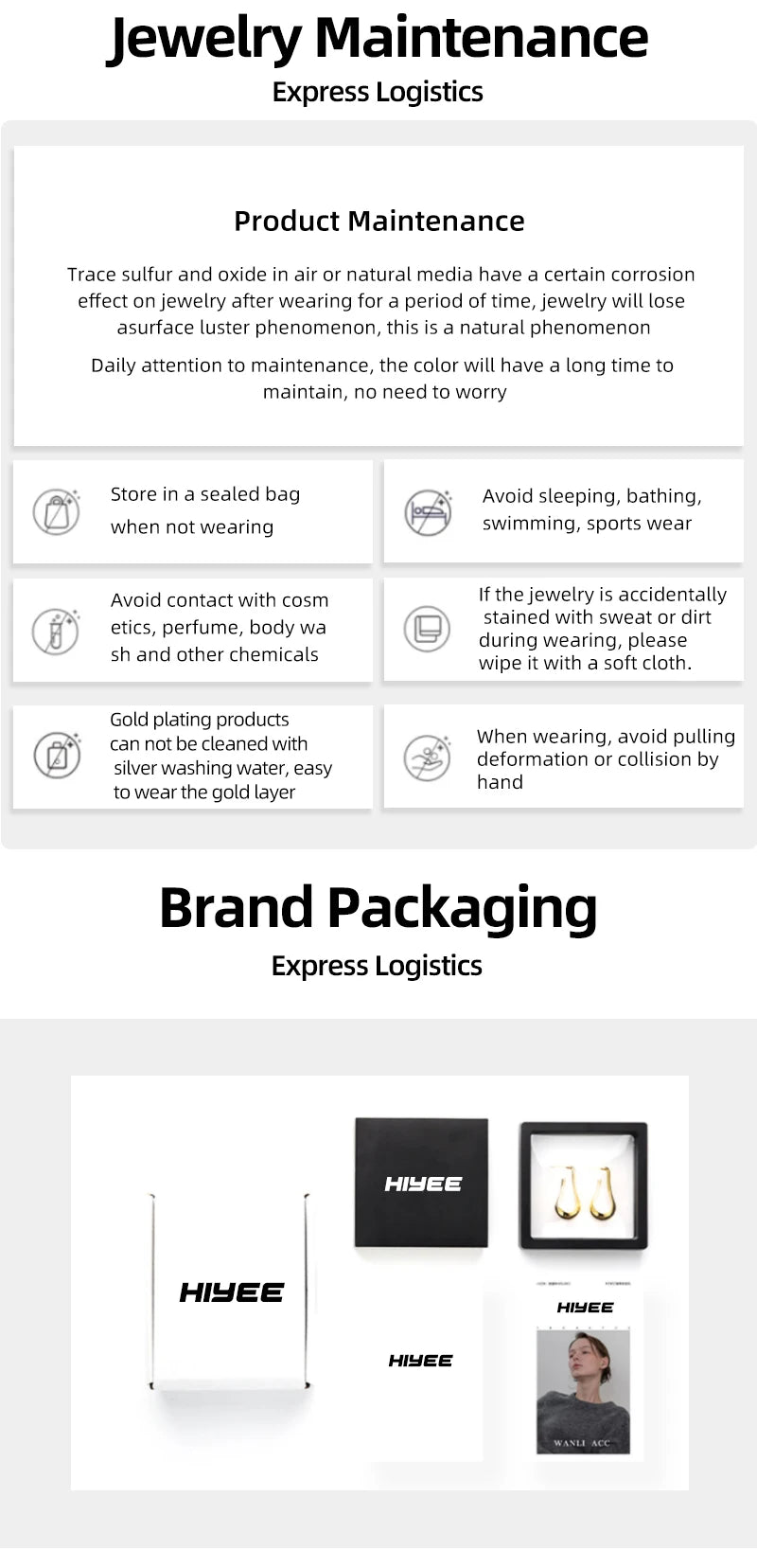 HIYEE Snake chain necklace, unisex design, available in different variations