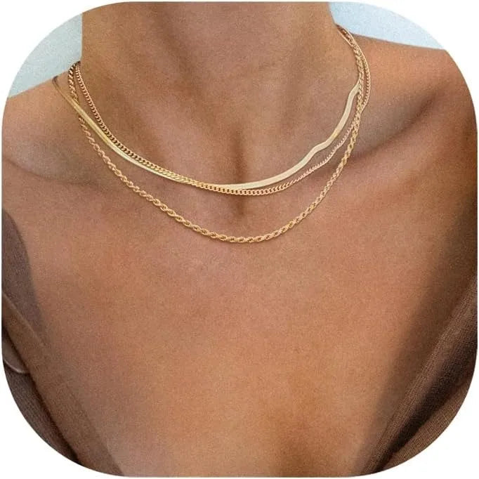 Stylish gold choker necklace for women, full package