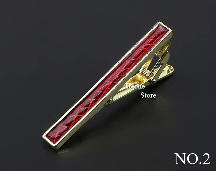 Men's tie clip, enamel painting