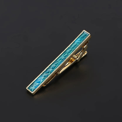 Men's tie clip, enamel painting