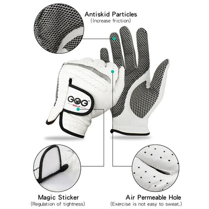 Golf glove for men, soft sheepskin, for left or right hand