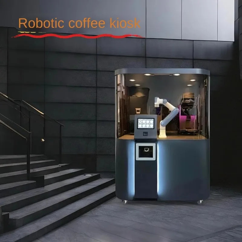 Fully automatic smart coffee machine, robotic arm, self-service