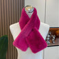 Soft women's rabbit fur scarf for winter