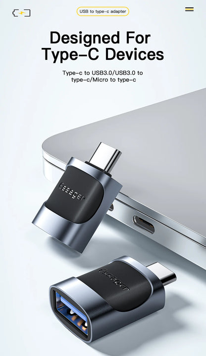 Essager USB 3.0 to Type-C OTG Adapteri - USB-A Muunnin MacBook & Laptop