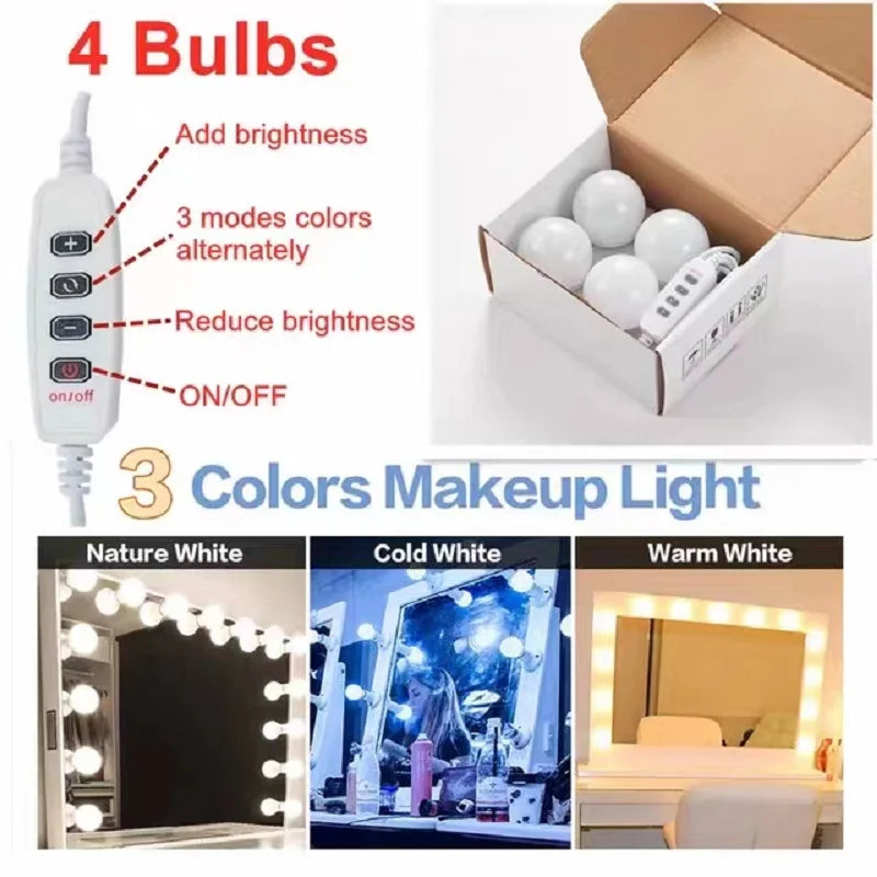 Professional LED light bulbs for makeup mirrors