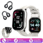 2-in-1 Smartwatch with wireless headphones, calls, health modes, sports modes, New 2025