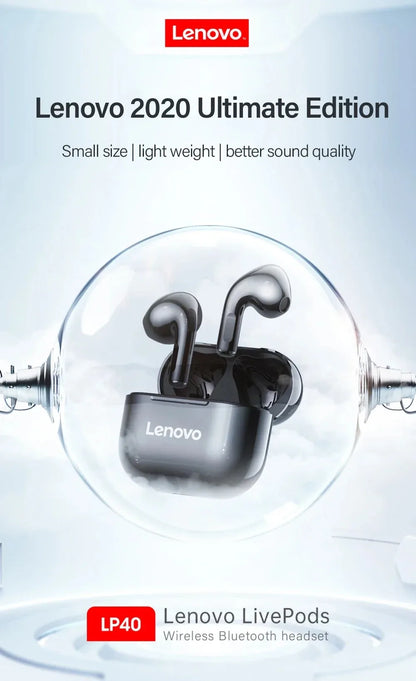 Lenovo LP40 Wireless Bluetooth 5.0 Earbuds