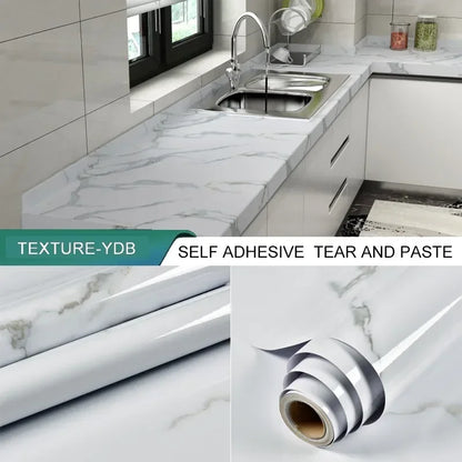 Marble patterned self-adhesive wallpaper, available in many different variations