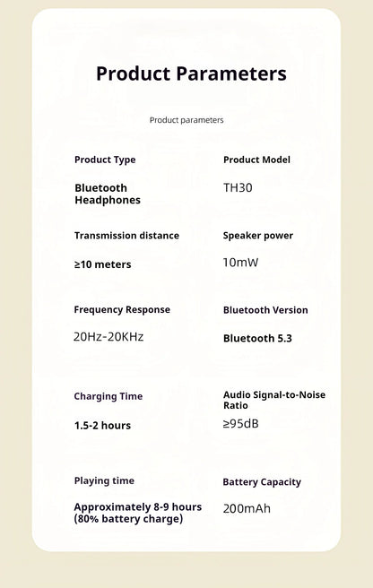TH30 HiFi Bluetooth-kuulokkeet – Bassovoimaa ja langaton vapaus