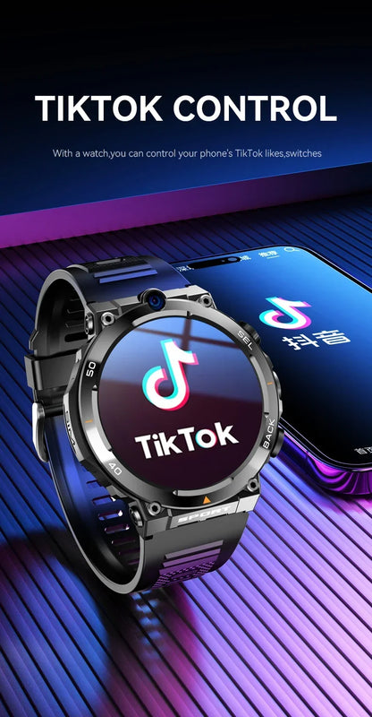 H10 4G LTE Smartwatch for Men, High-Tech, Dual Camera and Video Calls