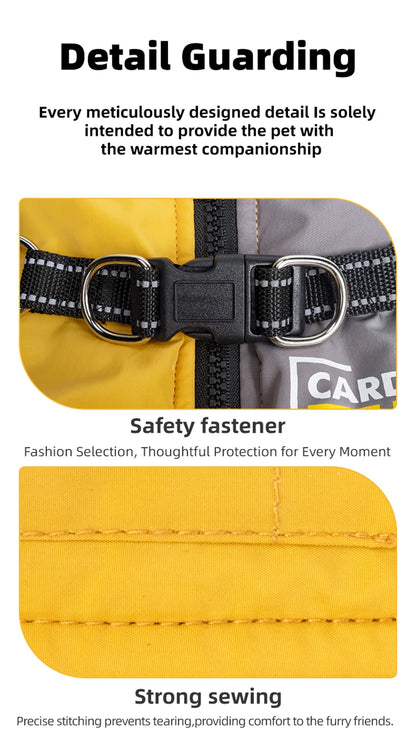 Warm dog winter coat for large dogs