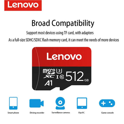 Lenovo MicroSD-muistikortti, 1TB/512GB/256GB/128GB/64GB