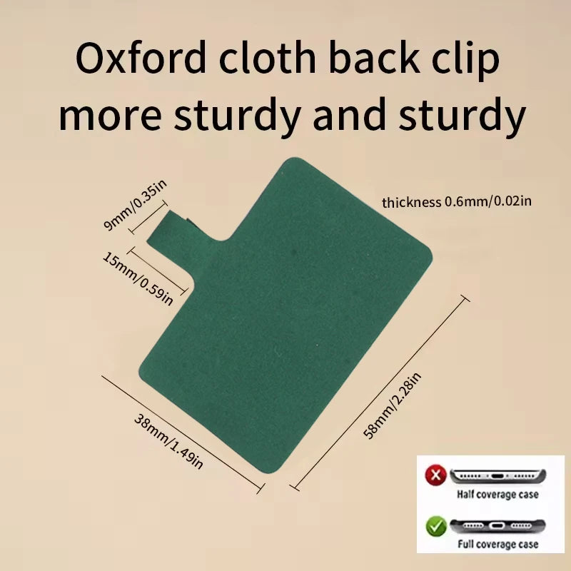 Crossbody Kaulanauha Puhelimelle - Säädettävä Universaali Hihna Klipsillä