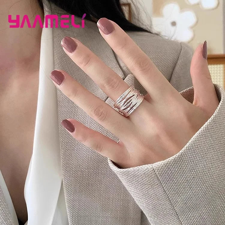 925 Hopea risti-sormus miehille ja naisille