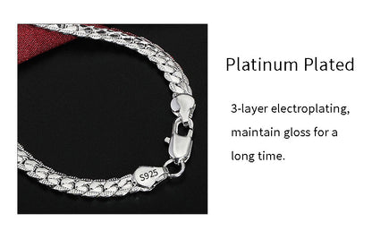 18K Kulta/Hopea 6mm Sideways kaulakoru miehille ja naisille, eri variaatioita