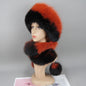 Women's genuine fox fur hat, different shades