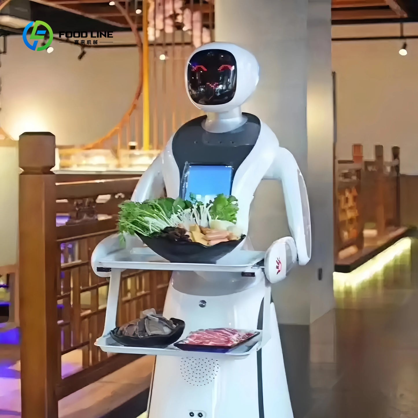 A human-sized intelligent service robot for restaurants