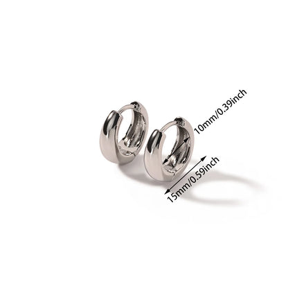 Kultaiset korvarenkaat, kevyet ja mukavat, chunky-malli, minimalistinen